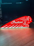 Red and white motorcycle themed 3D printed LED light box